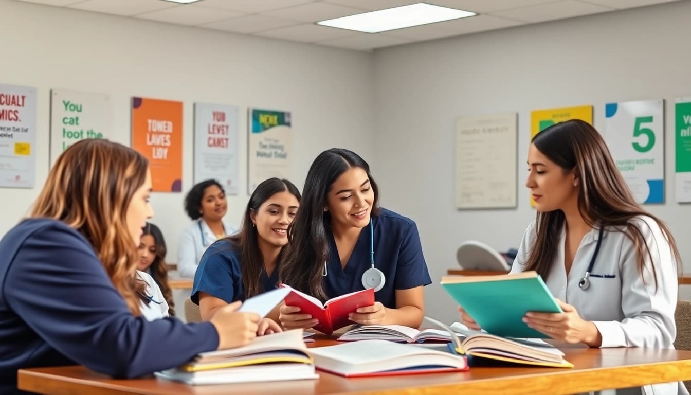 Engage with expert instruction at the Houston Trusted Nclex review center featuring diligent students.