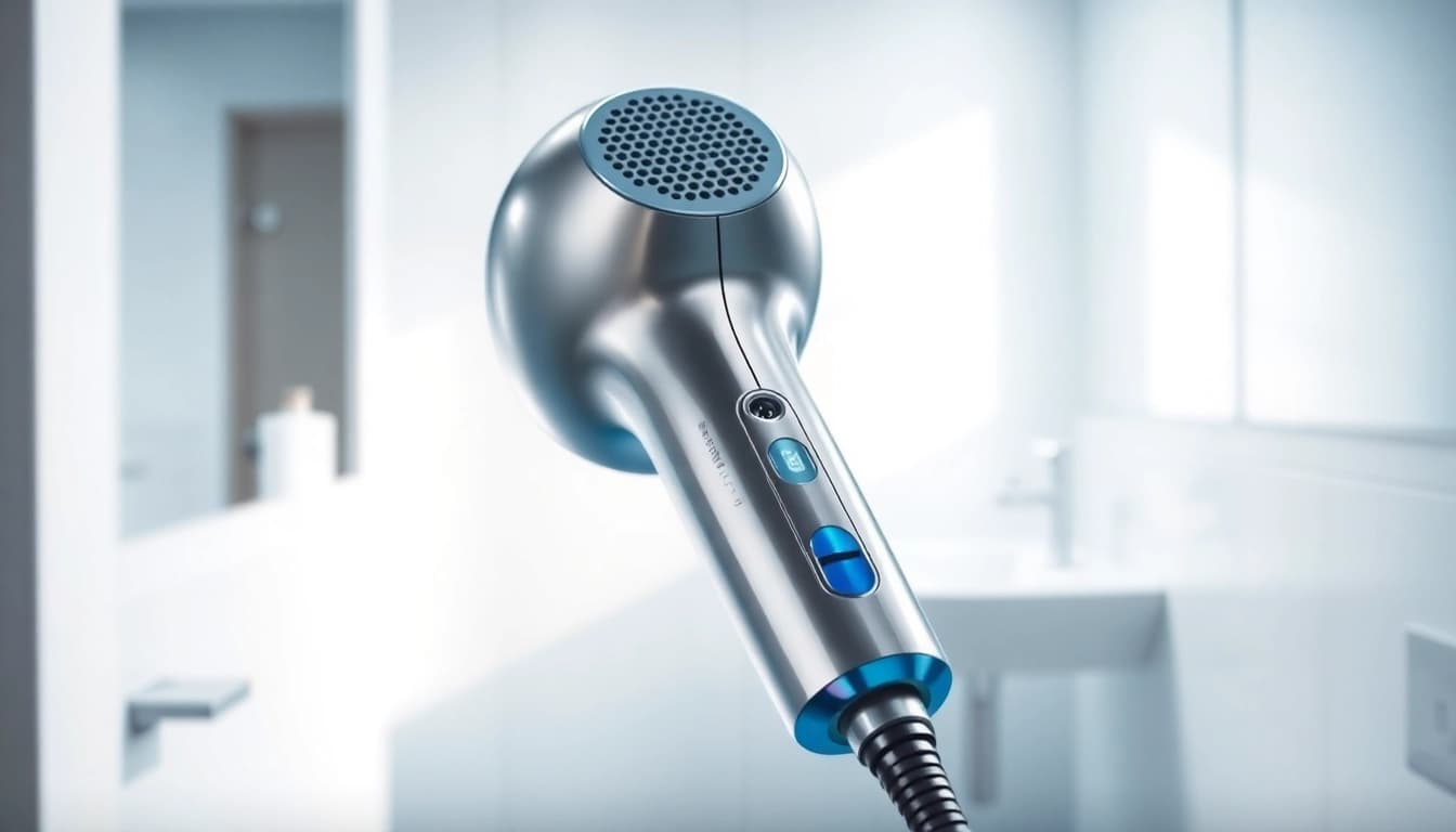 Showcasing the Laifen website hair dryer with advanced design and sleek aesthetics.