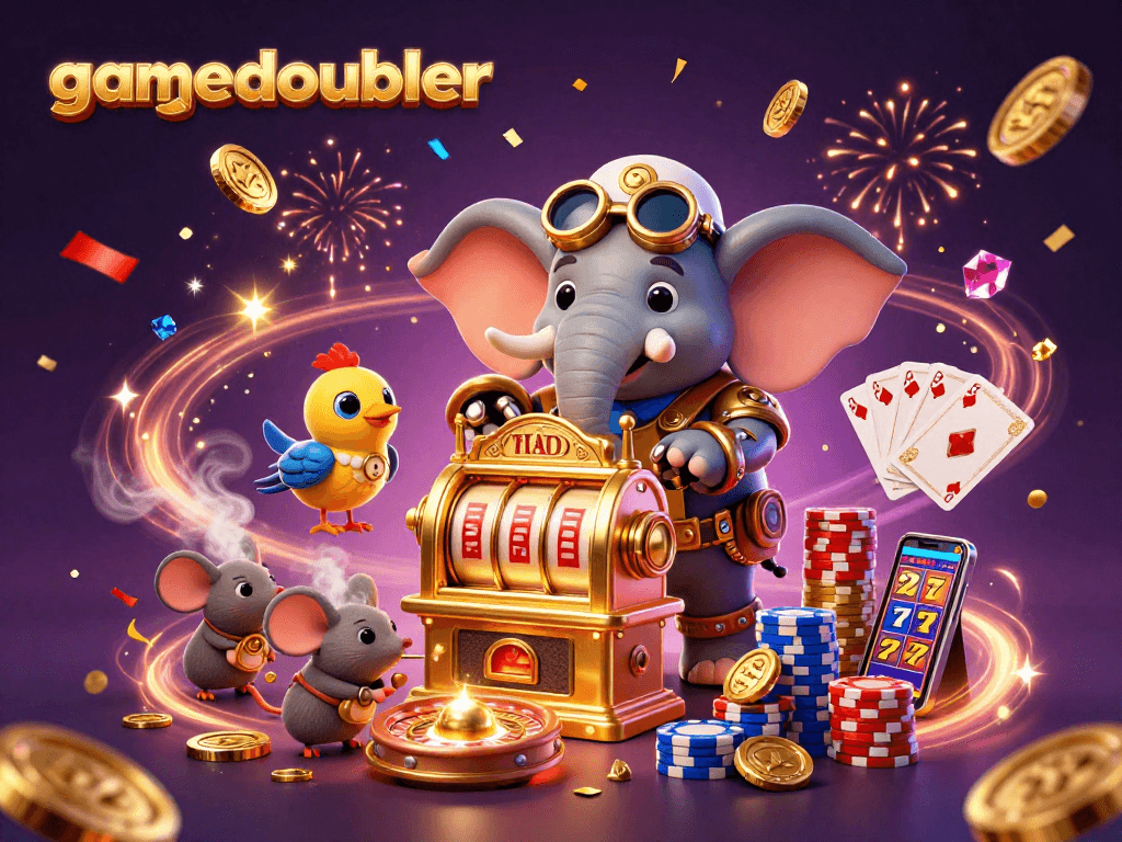 Win big with gamedoubler's lively gambling extravaganza featuring a steampunk elephant!