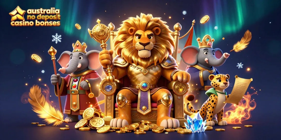Experience the thrill of australia no deposit casino bonuses with our illustrated vibrant casino scene.