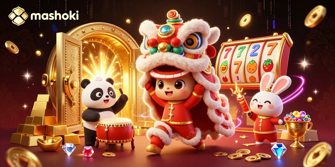 Experience mashoki's vibrant casino excitement with dynamic cartoon characters and dazzling treasures.
