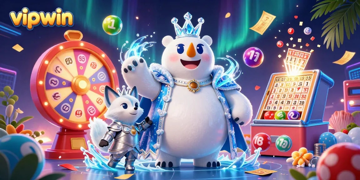 Play and win big with vipwin amidst lottery excitement and vibrant 3D visuals