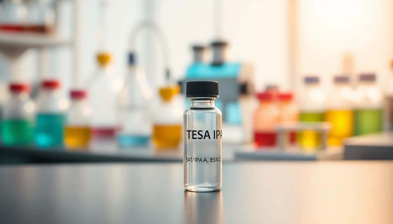 Examine the tesa/ipa blend in a professional laboratory setting featuring advanced tools.