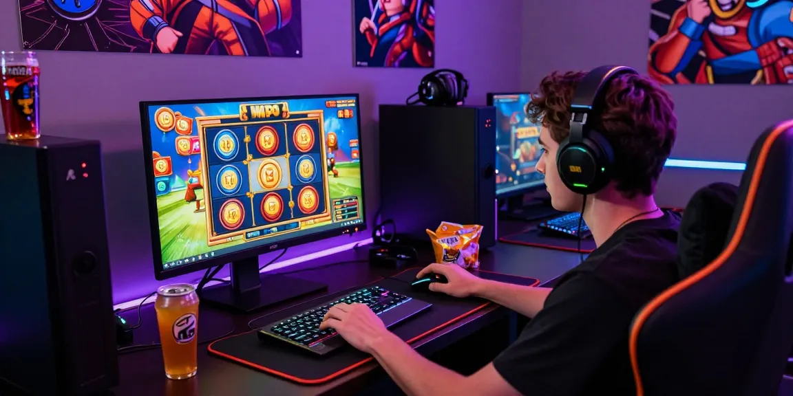 Engaging gameplay scene of slot MPO in a modern gaming setup with colorful lights.