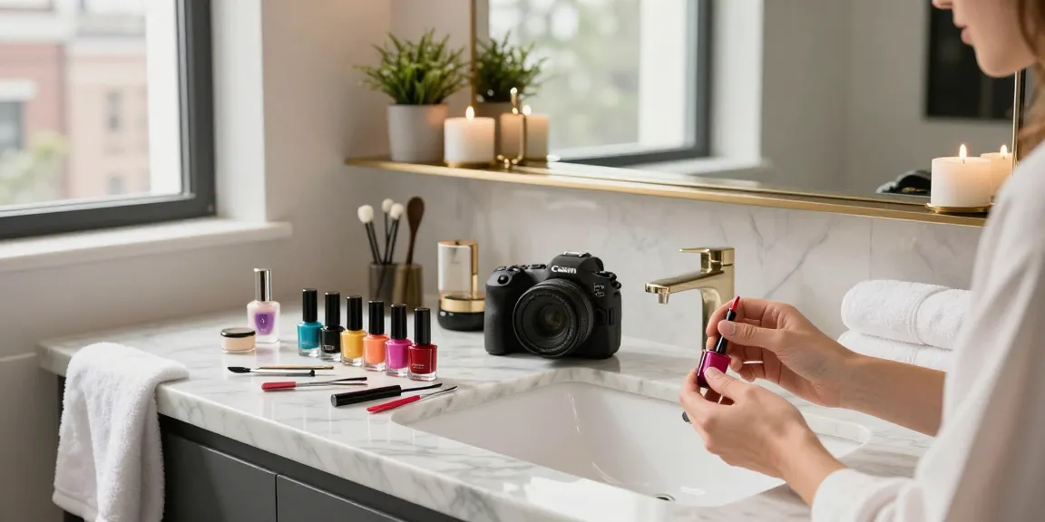 Menampilkan produk kecantikan LUXURY 12 dalam suasana modern, elegan, dan mewah.