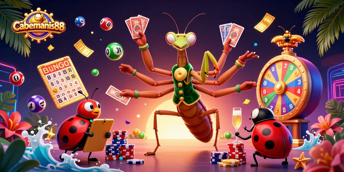 Experience thrilling gameplay at Cabemanis88 with vibrant casino elements and engaging characters.