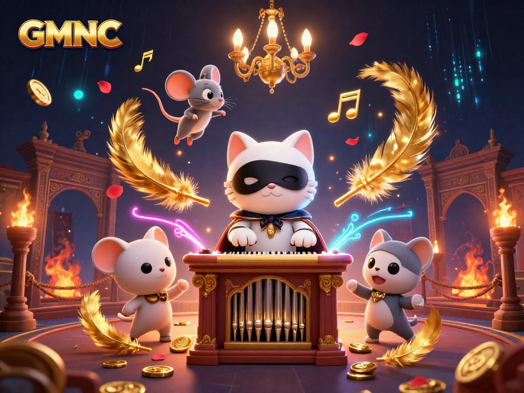 Experience GMNC magic with a casino pipe organ fantasy featuring animated characters and gambling elements.