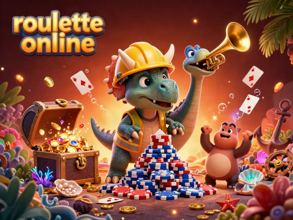 Experience thrilling roullete online action with vibrant 3D characters and colorful casino elements.
