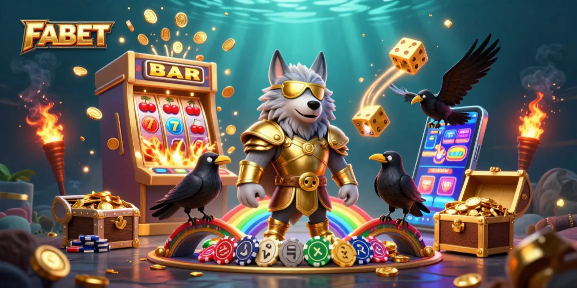 FABET showcases the Norse-inspired Odin wolf with casino elements in an energetic 3D illustration.