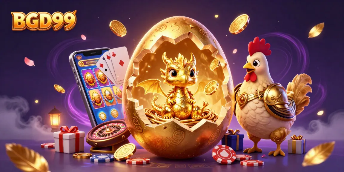Experience BGD99: Uncover thrilling online gaming with a sparkling dragon and rich casino elements.