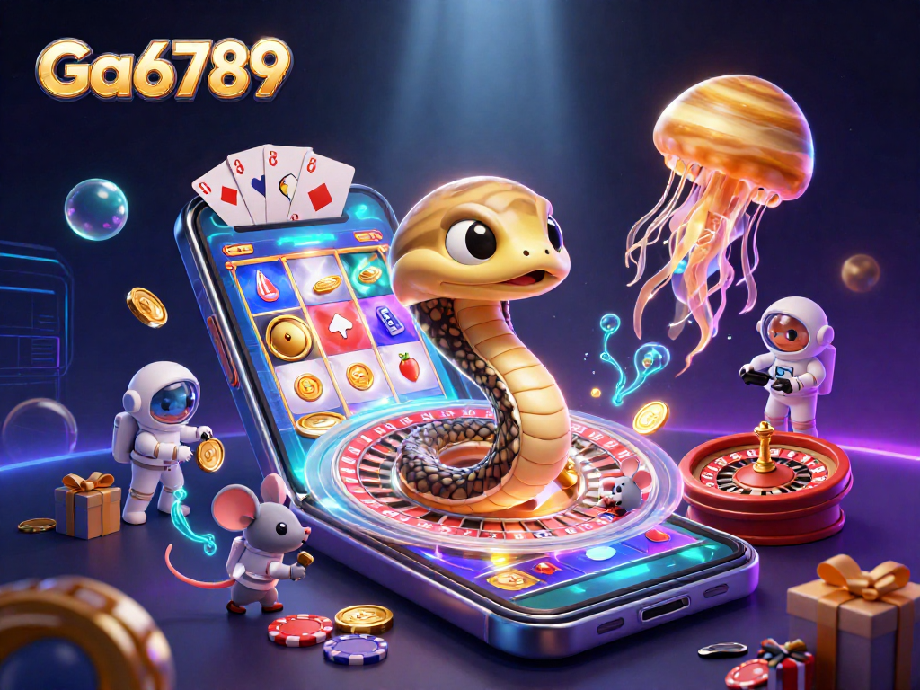 Gamble on the Ga6789 cosmic roulette with dynamic cartoon elements and vibrant casino effects.