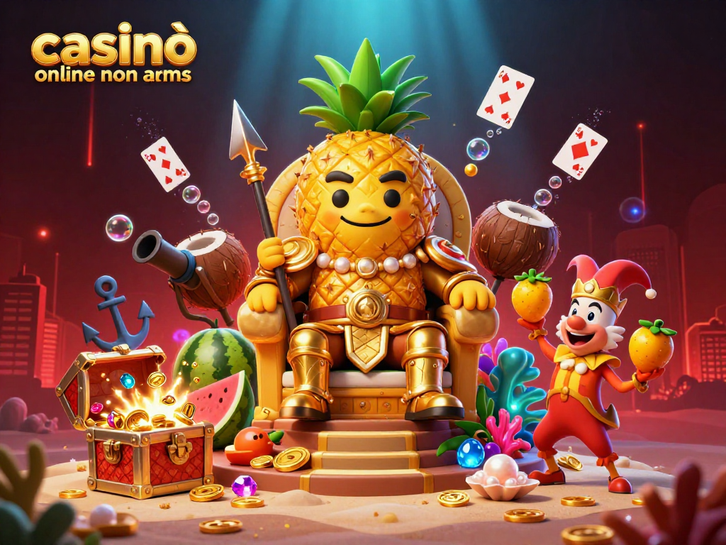 Gioca ai casinò online non AAMS con il re ananas e i suoi guardiani, esplorando ricchezze e avventure.