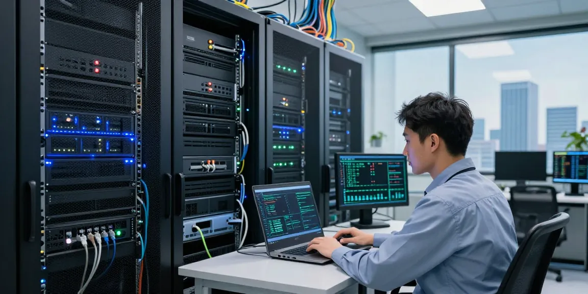 Monitoreo de servidores dedicados en México en un centro de datos moderno y organizado.