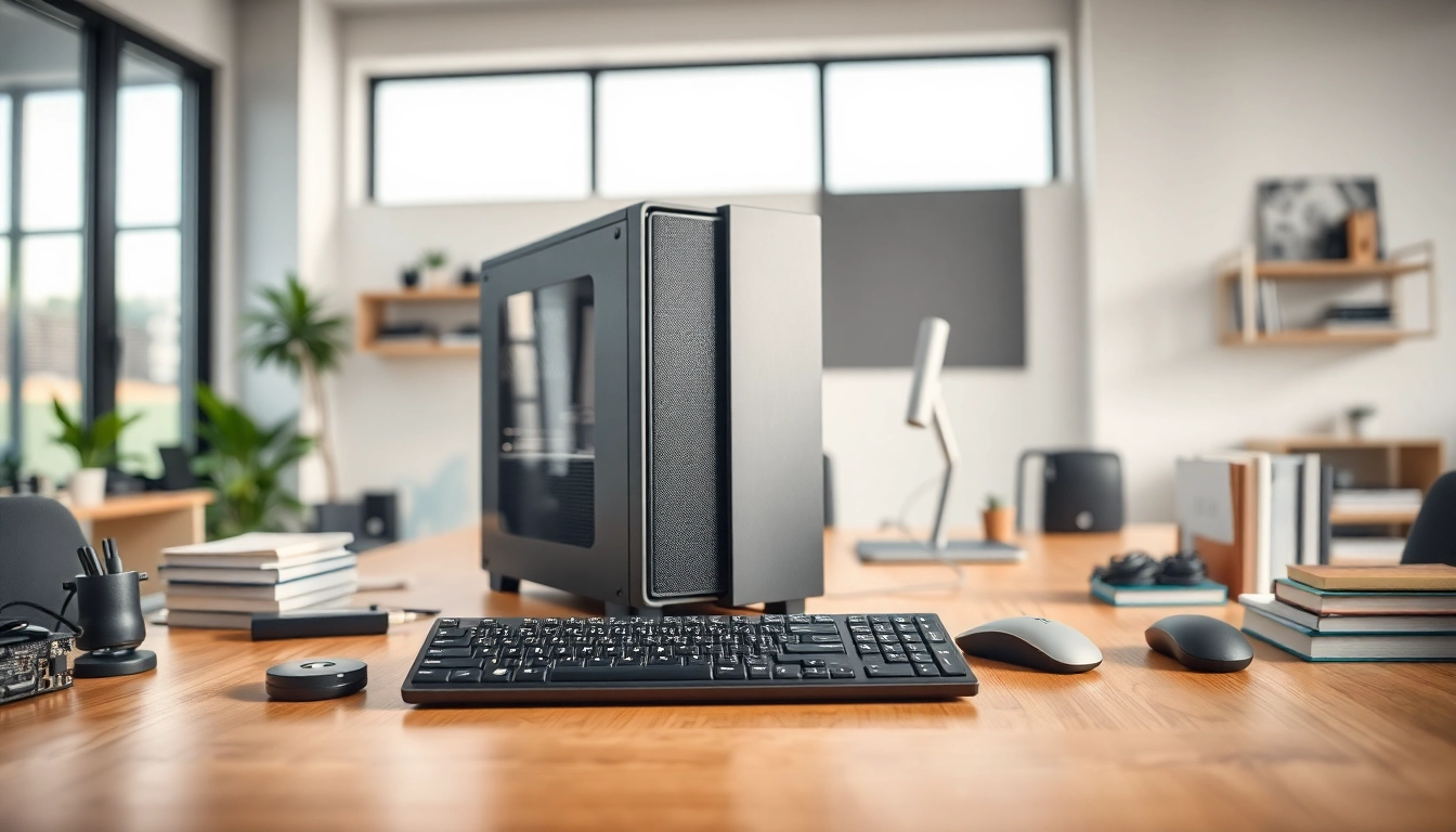 Υπολογιστής pc ανακαινισμένος σε επαγγελματικό γραφείο με φυσικό φωτισμό.