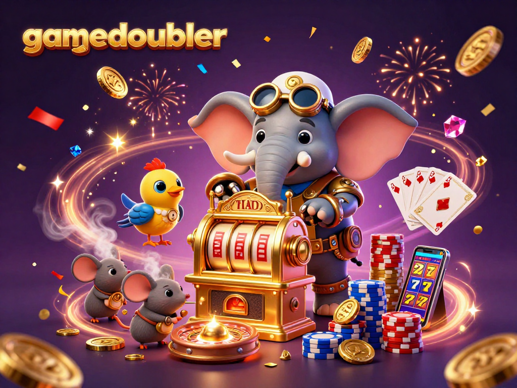 Win big with gamedoubler's lively gambling extravaganza featuring a steampunk elephant!