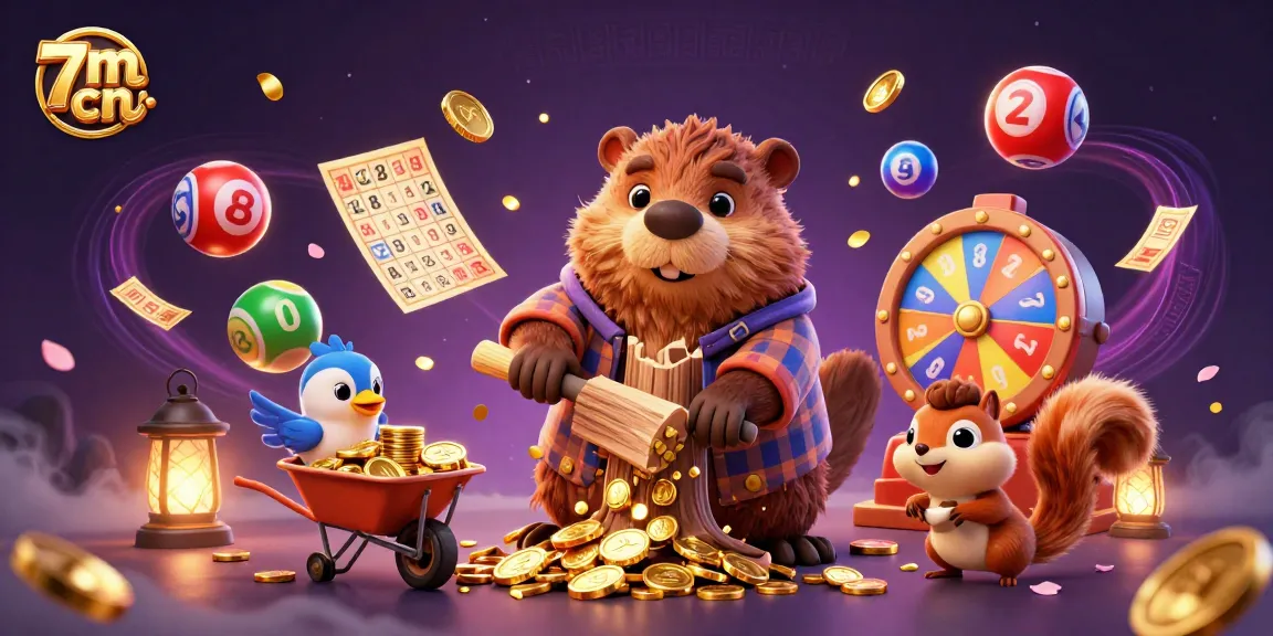Experience thrilling moments with 7m cn as the beaver gathers golden coins in this vibrant lottery scene.