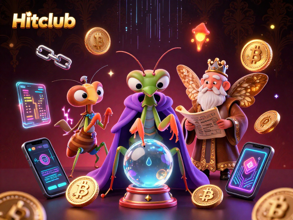 Hitclub captivates players with a vibrant 3D scene highlighting digital fortune-telling elements.