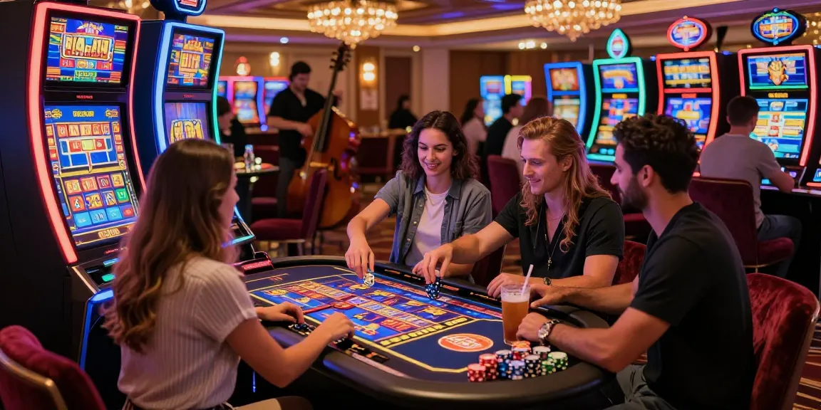 Pengalaman bermain LUXURY777 di kasino dengan mesin slot yang meriah dan suasana glamor.