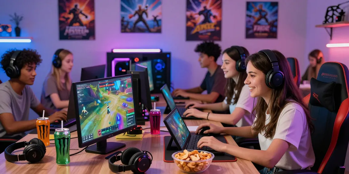 Engaging multiplayer gaming scene showcasing mantra88 players enjoying a lively game night with drinks and snacks.