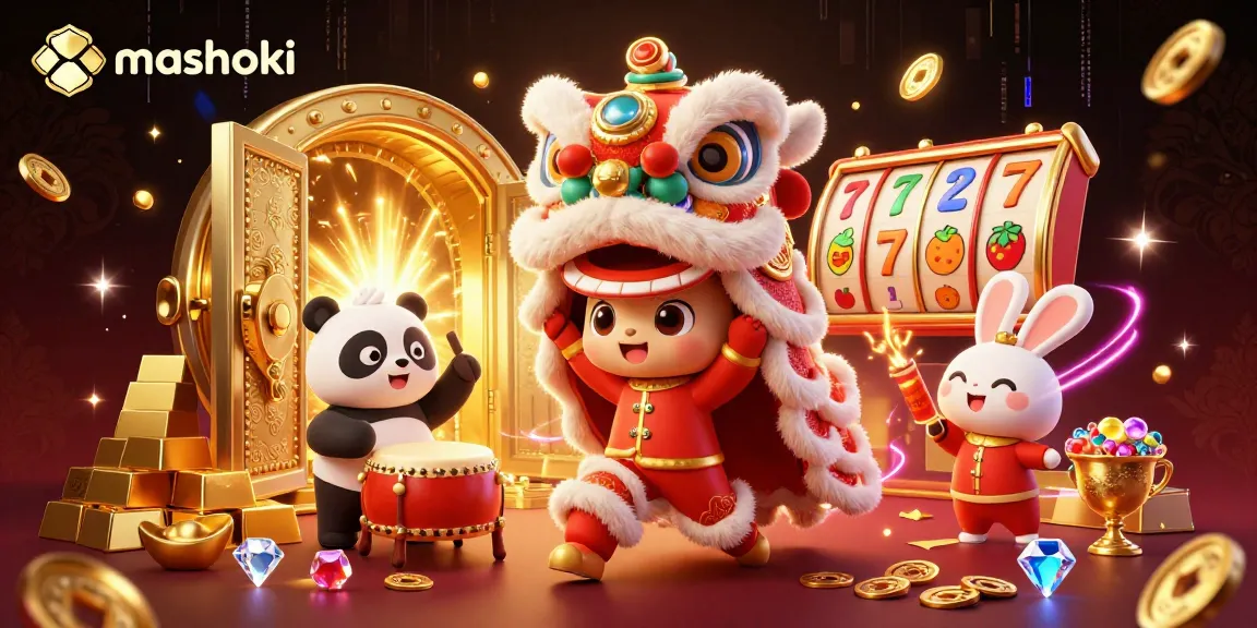 Experience mashoki's vibrant casino excitement with dynamic cartoon characters and dazzling treasures.