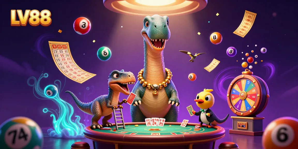 Experience thrilling LV88 casino excitement with a giant brontosaurus and clever gaming raptor!