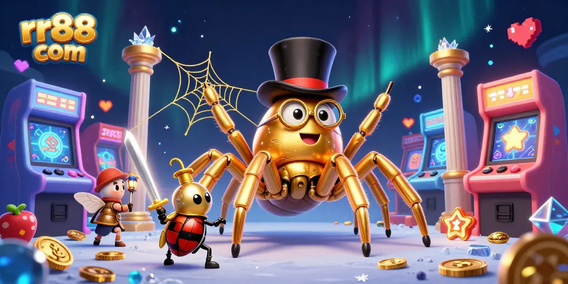 Experience thrilling gameplay at rr88 com with a dynamic scene featuring 3D casino characters.