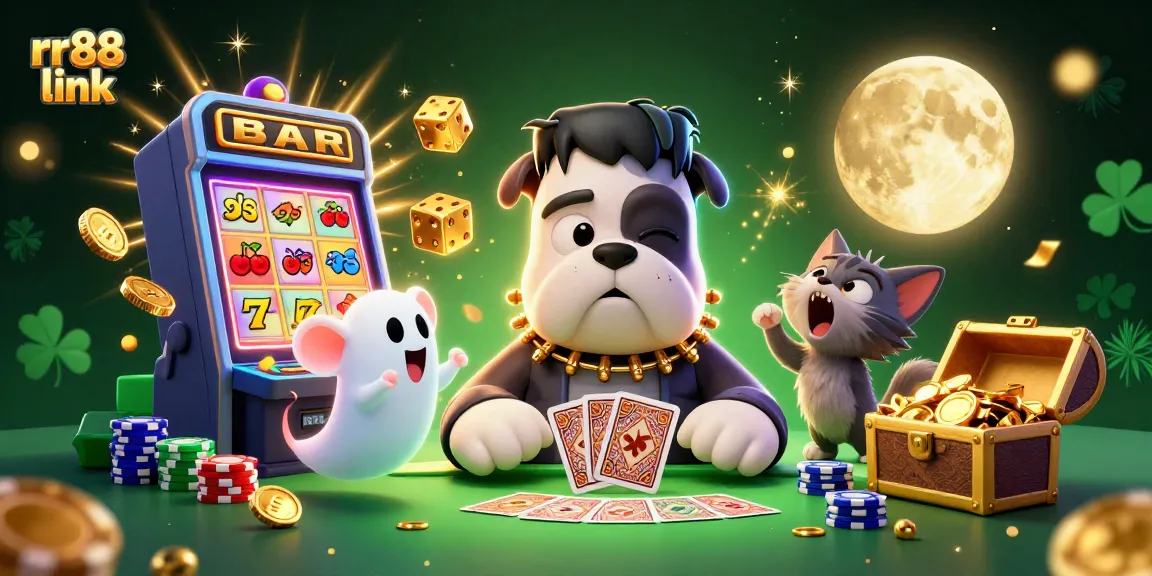 Experience thrilling gameplay with rr88 link in a vibrant casino scene featuring iconic characters.
