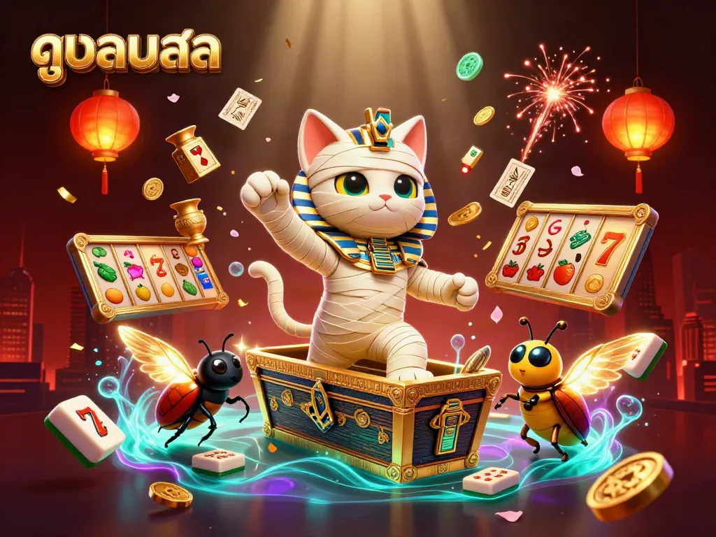 Watch live soccer matches on the dazzling platform of ดูบอลสด, featuring vibrant 3D casino elements.
