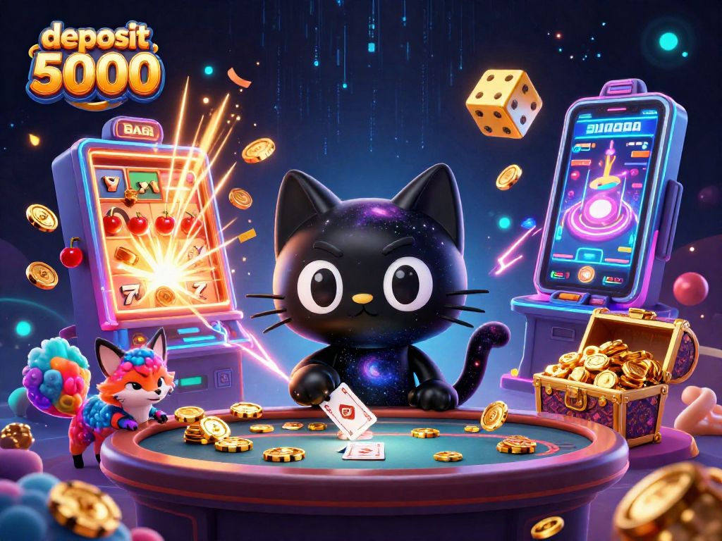 Experience the thrill of deposit 5000 slot games with colorful character interactions and jackpot excitement.