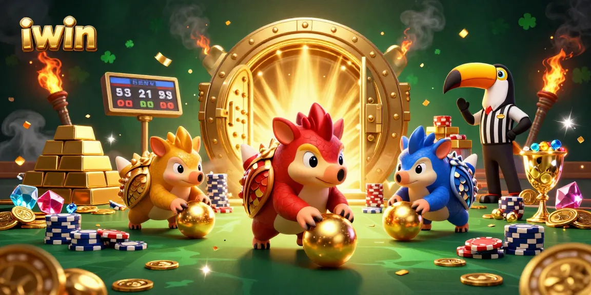 Engage in thrilling gameplay at iwin where friendly pangolins roll through poker chips for big wins!