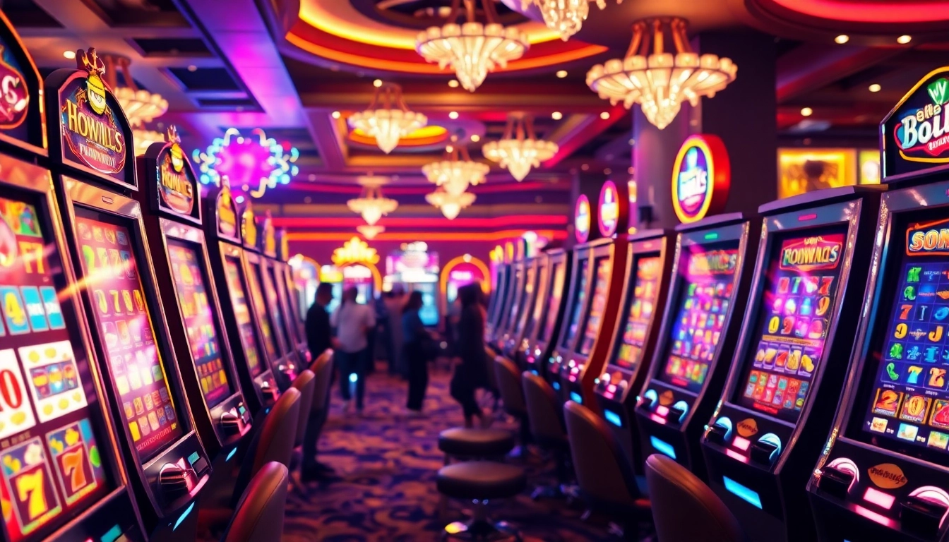 Experience the thrill of slot gambling with colorful machines and vibrant gameplay.