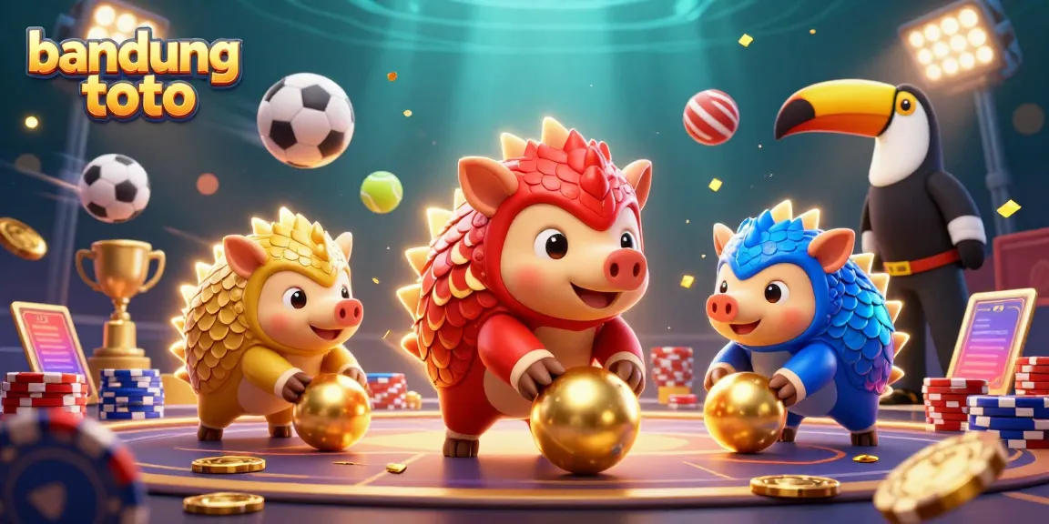Engage in thrilling games with bandung toto, featuring lively pangolins amidst dynamic casino elements.