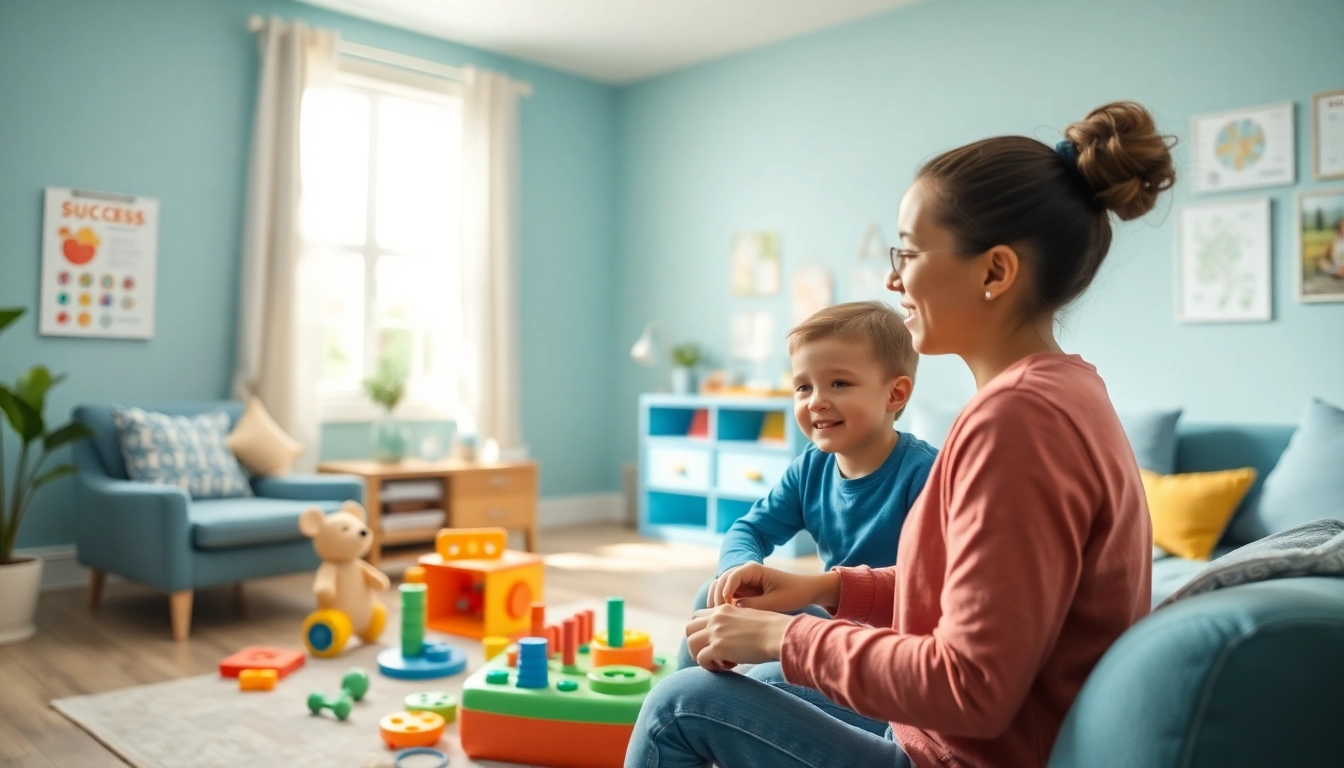 Improving skills through ABA therapy in Brighton with a child and therapist focused on interactive learning.