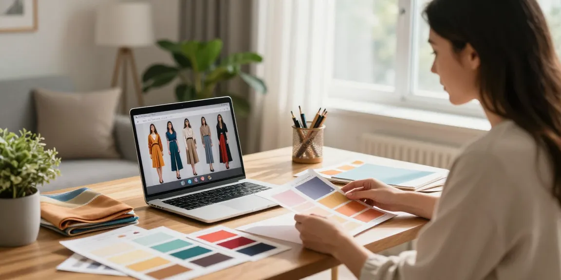 Consulenza d'immagine: consulente in videochiamata con clienti per analizzare colori e stili.