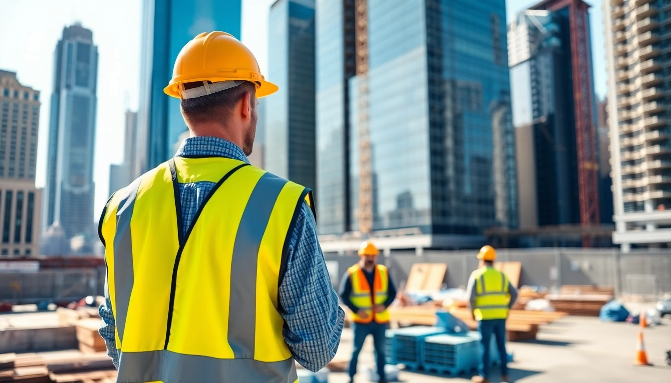 Manhattan Construction Manager coordinating a construction team in New York City.