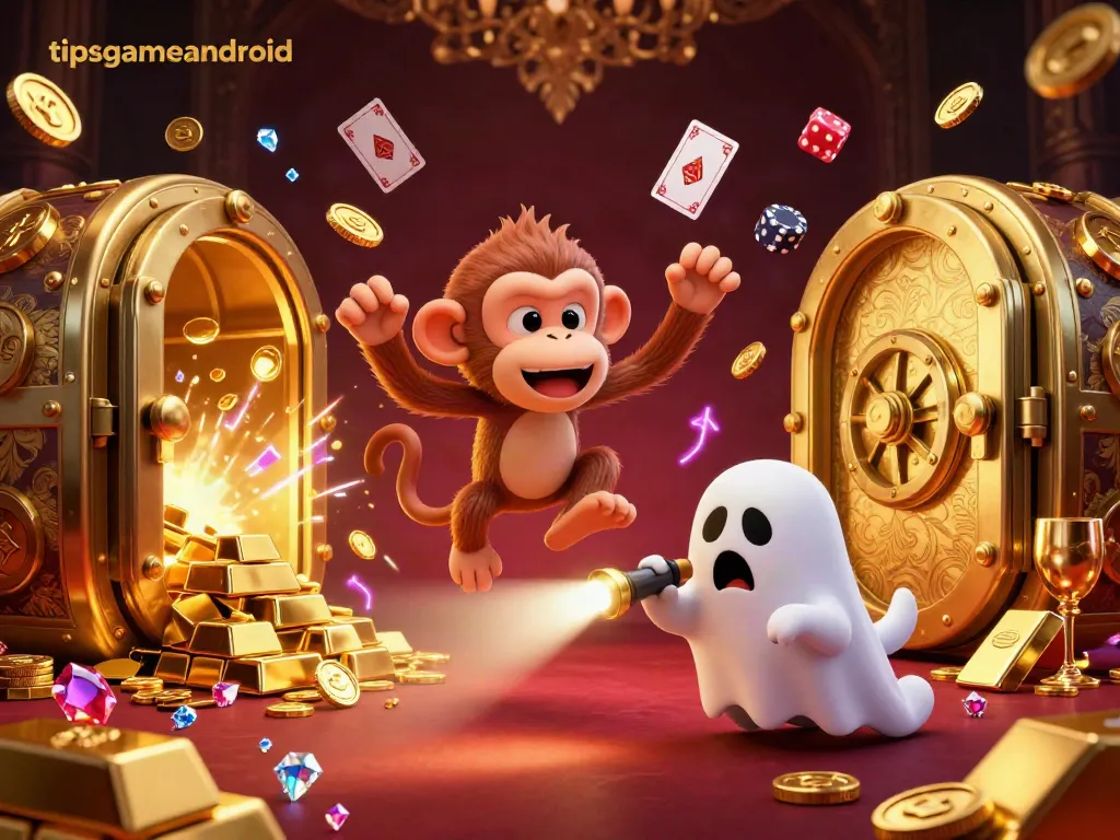Experience thrill with tipsgameandroid as a playful poltergeist monkey and curious ghost-hunter puppy track golden treasures in a haunted casino.