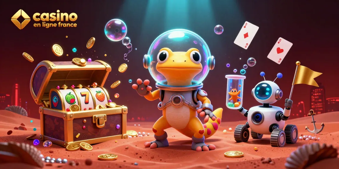Le casino en ligne France illumine l'univers avec un gecko martien et des trésors.