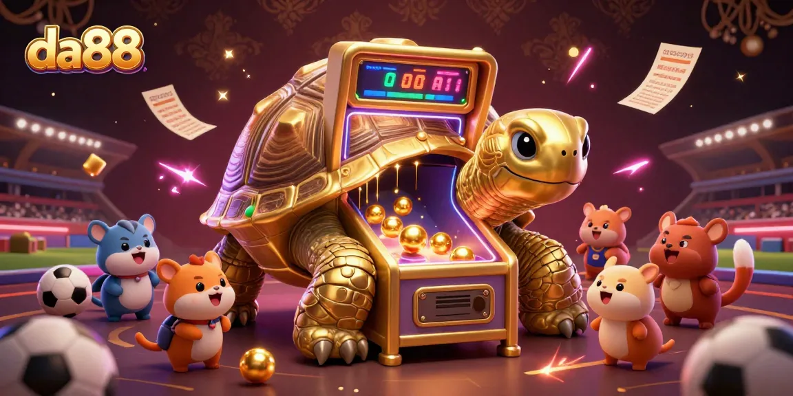 Experience thrilling betting action with da88 in this vibrant illustration showcasing sports elements and excitement.