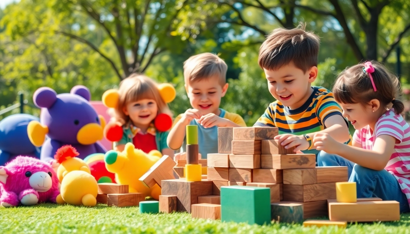 Engaging children playing creatively with screen-free toys; learn more today for fun activities.