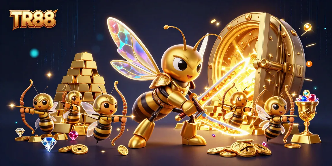 Spin to win at TR88 with a vibrant 3D illustration capturing the excitement of online gambling!