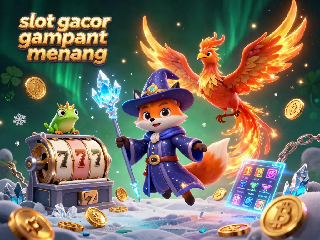 Experience the thrill of slot gacor gampang menang with whimsical 3D characters amidst vibrant gaming elements.