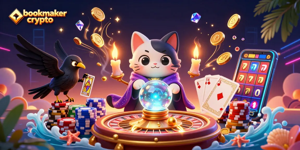 Faites des gains éclatants avec le bookmaker crypto en jouant autour de personnages mystiques et d'éléments de casino.