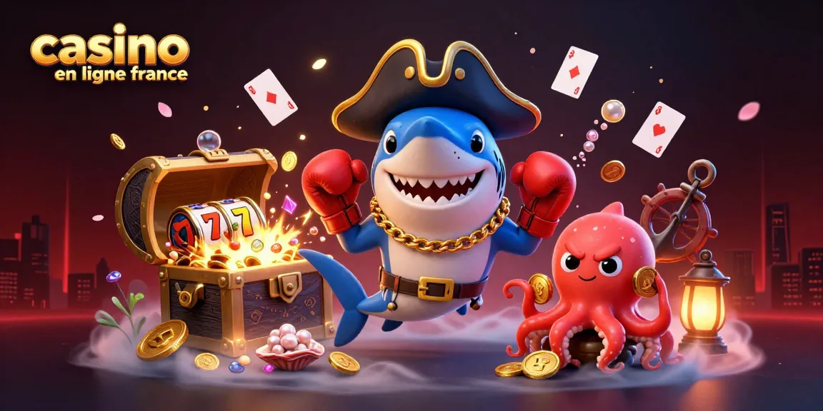 Attrapez votre chance avec casino en ligne France dans une scène colorée de jeux de casino marin.