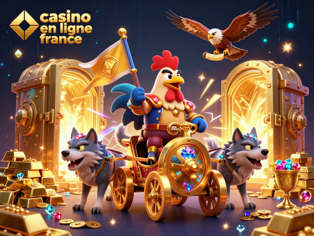 Plongez dans l'univers du casino en ligne France avec ce duel palpitant de personnages colorés et des trésors scintillants.
