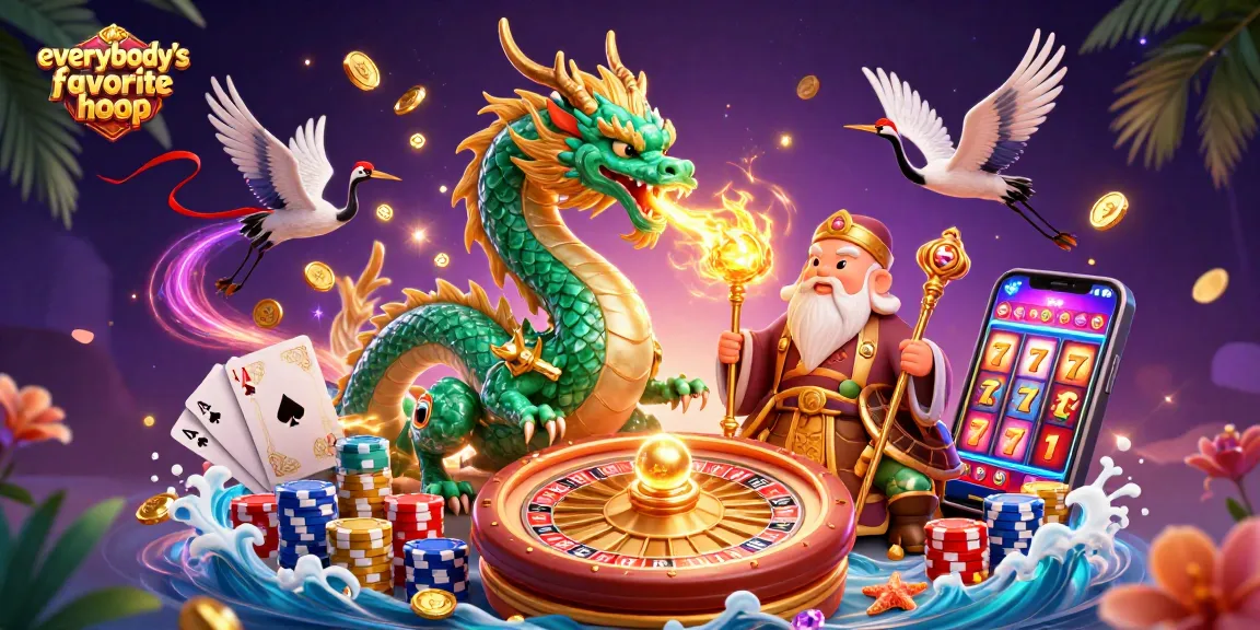 Experience everybody's favorite hoop while enjoying a lively casino scene filled with dynamic game elements.