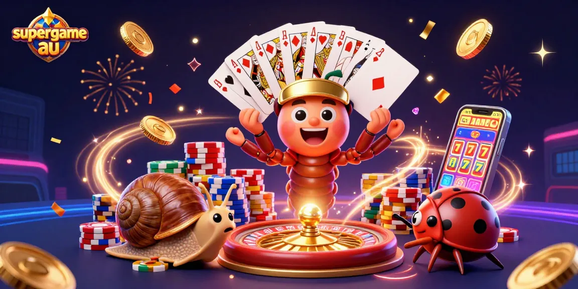Experience exhilarating moments in supergame au with vibrant characters and casino elements.