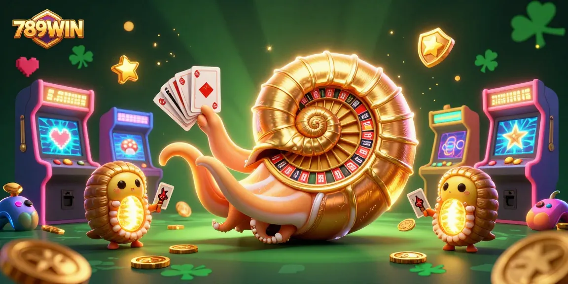 Immerse in thrilling gameplay with 789WIN, featuring a giant nautilus roulette wheel and glowing companions.