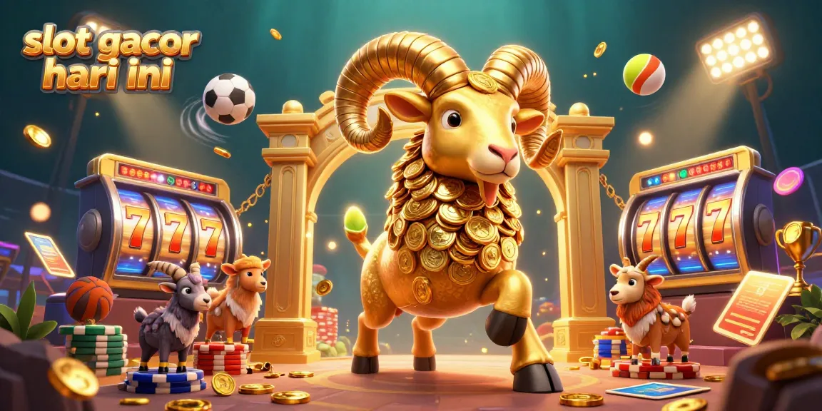 Slot gacor hari ini menampilkan ilustrasi 3D kotak emas berwarna cerah yang memukau dengan harta yang melimpah.