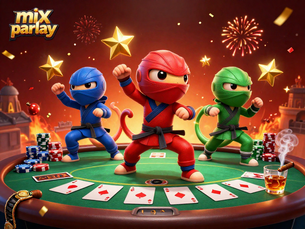 Engage with dynamic mix parlay betting action featuring chameleons on a vibrant gaming scene.