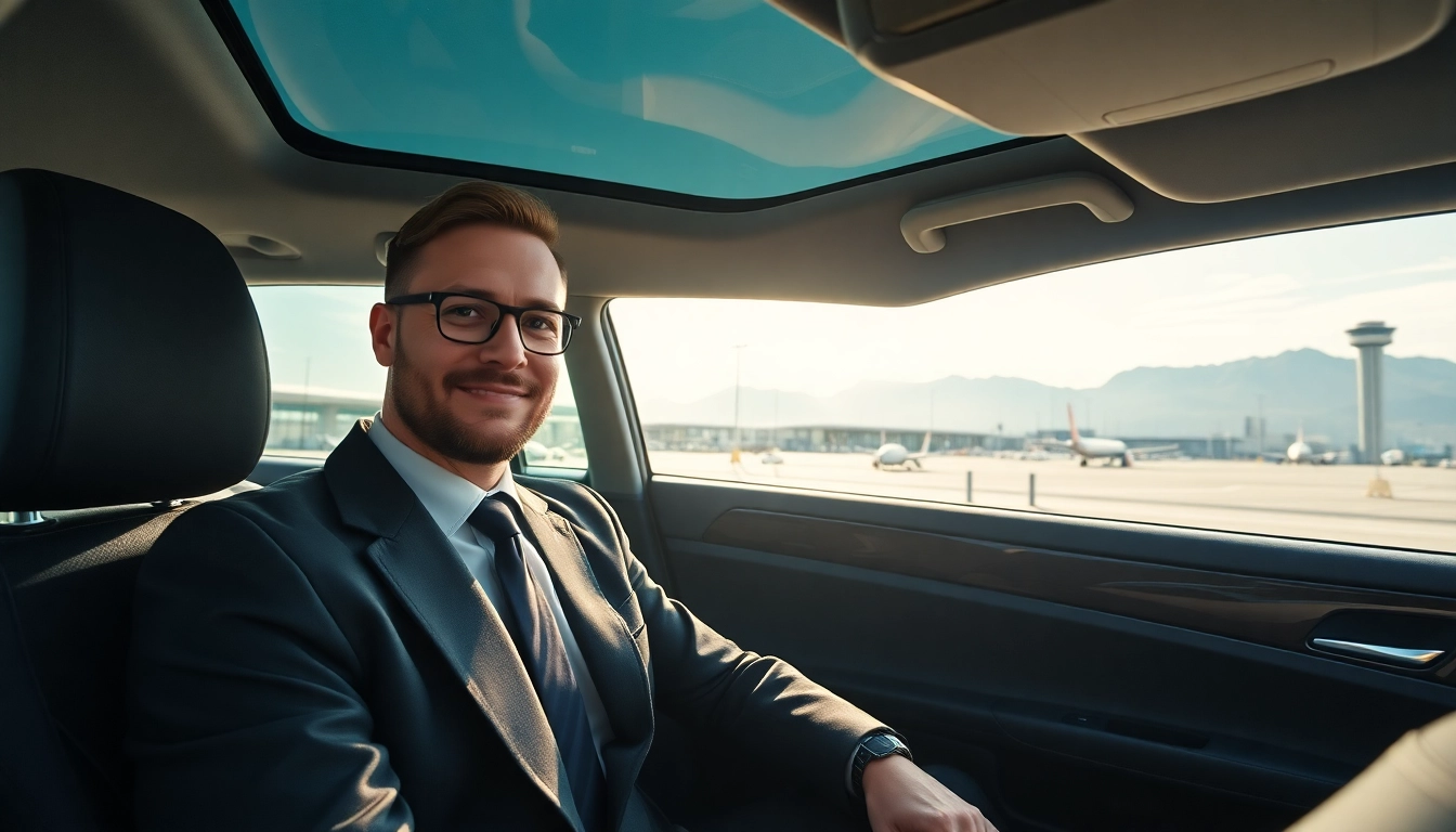 Offering premium vancouver airport car service, a chauffeur assists passengers at YVR airport.